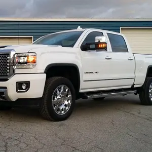 Chrome Denali HD Emblem Letters For GMC Sierra Yukon Door Tailgate Badge Decal 2pcs
