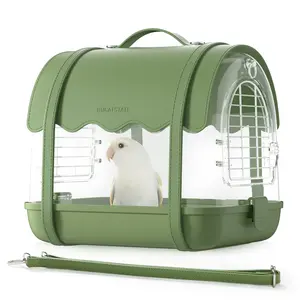 BUCATSTATE Bird Carrier Backpack - Enclosed, Lightweight Travel-Friendly Bird Cage with Shade Cover, Transparent Body, Adjustable Strap, Backpack Carry Design, Reduces Stress for Parrots, Cockatiels tiktokshopspringglowup