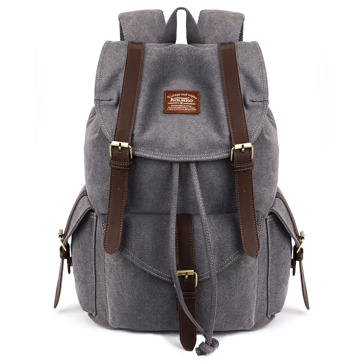 KAUKKO Retro Canvas Bag Outdoor School Backpack Travel Casual Hiking Rucksack KAUKKO Retro Canvas Bag Outdoor School Backpack Travel Casual Hiking Rucksack