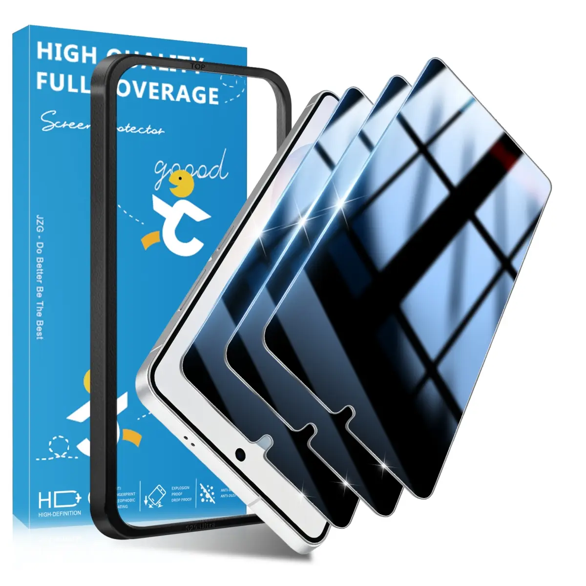 JavoYion 3-Pack for Samsung Galaxy S26 Ultra Privacy Screen Protector With Installation Frame, Anti Spy Private Tempered Glass, Fingerprint Unlock, HD Clear, Protector samsung s26 ultra, Protector de pantalla s26 ultra