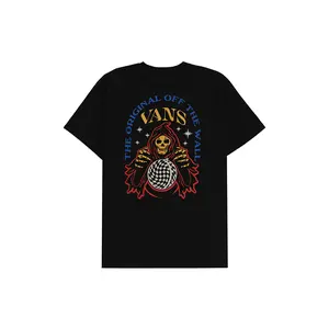 Vans Future Reaper Tee Black Crew Neck Short Sleeve Fitted Graphic T-Shirt for Summer Casual Wear