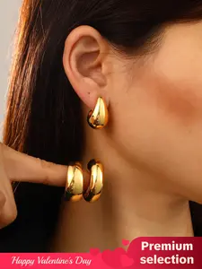 Minimalist C-shaped Hoop Earrings for Women, Fashionable Earrings for Galentineday Gift, Daily Use, Girl's Temperament All-match Cute Accessory, Vintage Jewelry, Valentine's Day, Gift