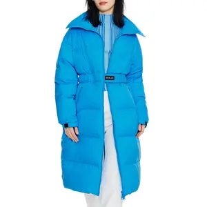 Orolay Women's Long Down Jacket with Belt – Stylish Puffer Coat for Winter, Perfect for Daily Wear and Outdoor, Warmth, Versatility, and Fashionable