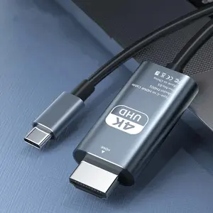 2m Type-C to HDMI Cable, Type C Wired, HDMI Connector, 4K @ 60hz High-Definition Video Output, Compatible with Smartphones, Tvs, Tablets & More