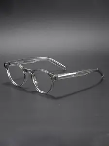 Retro Literary TR90 Thick Frame Optical Glasses CP Temple Tips Classic Unisex Suitable for Travel Street Photography Music Festival Casual Style