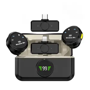 Wireless Lavalier Microphone for iPhone & Android, Rechargeable Mini  Mic with Magnetic Clip, Noise Reduction, Clear Sound for Video/ Live Streaming