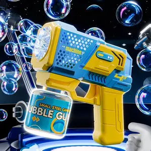 Electric Mechanical Bubble Gun with Lights and Sounds, Automatic Bubble Maker, Kids Outdoor Toy, Unisex Birthday Gift, Requires 4 Aa Batteries