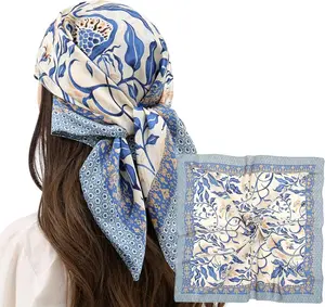 RIIQIICHY Women Head Hair Scarf like Satin Silk Scarf Sleeping Hair Wrapping Night 27.5"