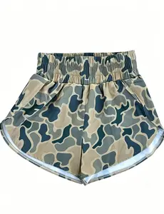 Camo Shorts, Women's Lightweight Camo Workout Shorts, High Waisted Quick Dry Running Athletic Shorts for Gym