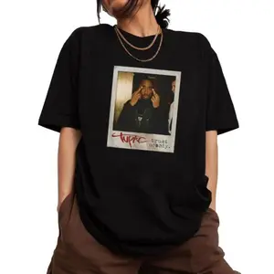Tupac Trust Nobody Photo Shirt, Vintage Tupac Shakur Shirt, 2Pac 90s Shirt Womenswear Top Streetwear Tshirt Comfort Summer