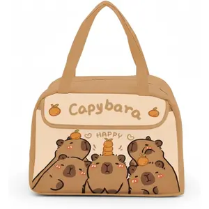 Capybara Lunch Box for Women Men, Insulated Lunch Bag,  Leakproof Compact LunchBox, Multi-Pockets Cute Lunch Tote for Work Picnic Travel or Gifts,10L