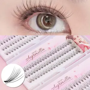 10D Sable Eyelashes, 60 Clusters, Fluffy Eyelash Clusters, Large Capacity Natural Lash Extensions, 3D Russian Individual Lashes, Makeup Tool for Various Occasions