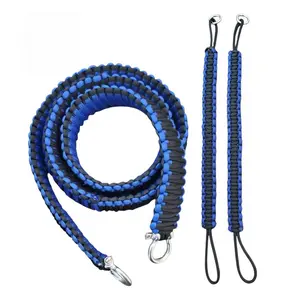 Blue and Black Paracord TOP and Bottom Strap combo for 19 quarts cooler.