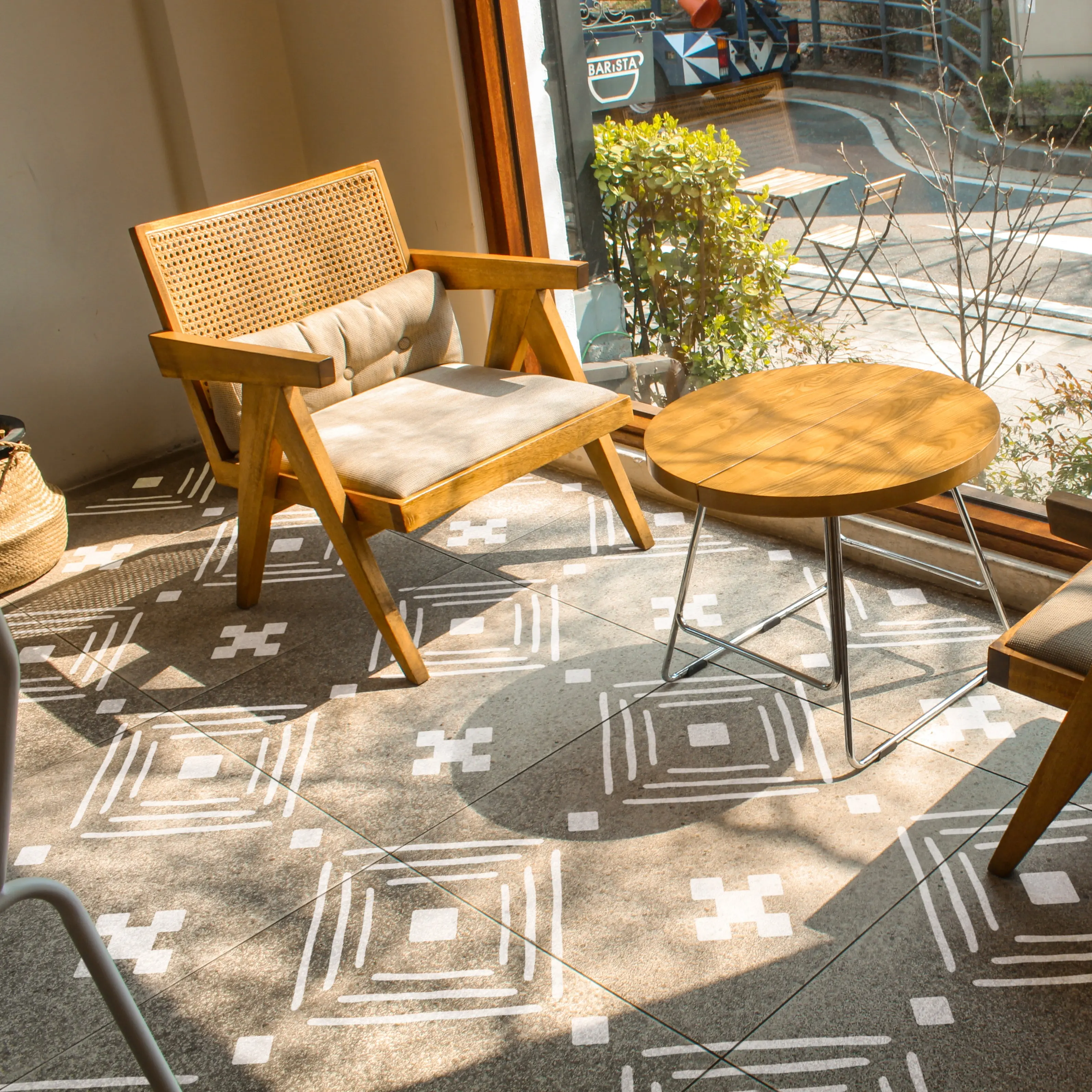 CLEMIS- Large Wall And Floor Stencil- Geometric Pattern Concrete Patio Stencil- Diy Floor Decor Stencil- Large Floor Stencils