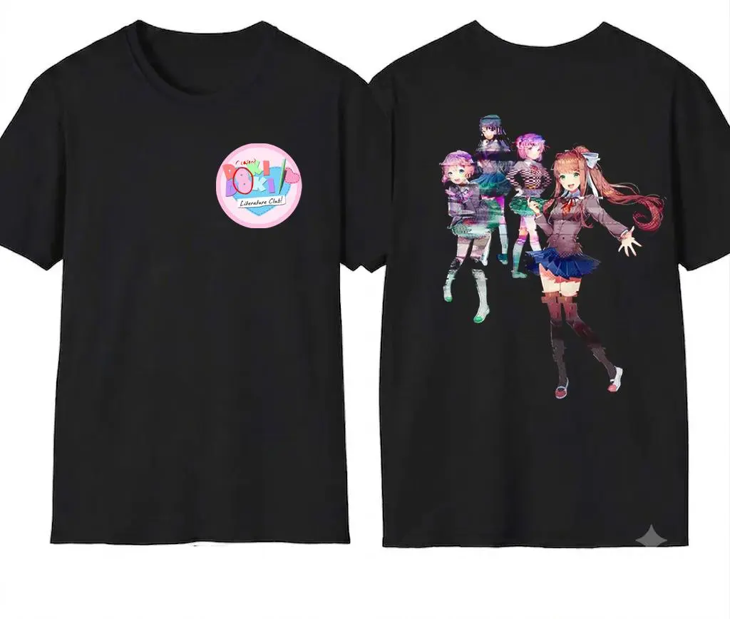 Doki Doki Literature Club Monika Graphic T Shirt Gift For Fans Visual Novel Tee