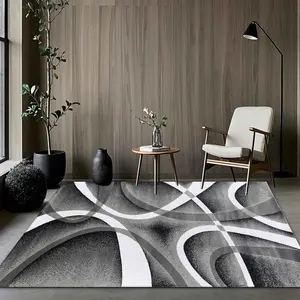 Velvet patterned printed carpet, suitable for multiple scenes, with multiple sizes available, soft and non-shedding, Modern Geometric Graphic Rug, Decorative Area Rug
