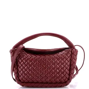 Pre-owned Bottega Veneta Leather Top Handle Bags Cobble Top Handle Bag Padded Intrecciato Small by Rebag