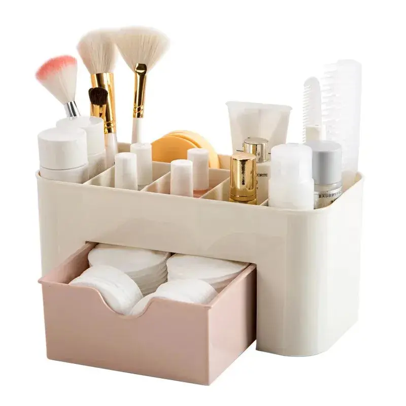 Nail Art Organizer Box — Plastic Storage Case for Gel Polish, Cotton Pads, Swabs & Nail Accessories