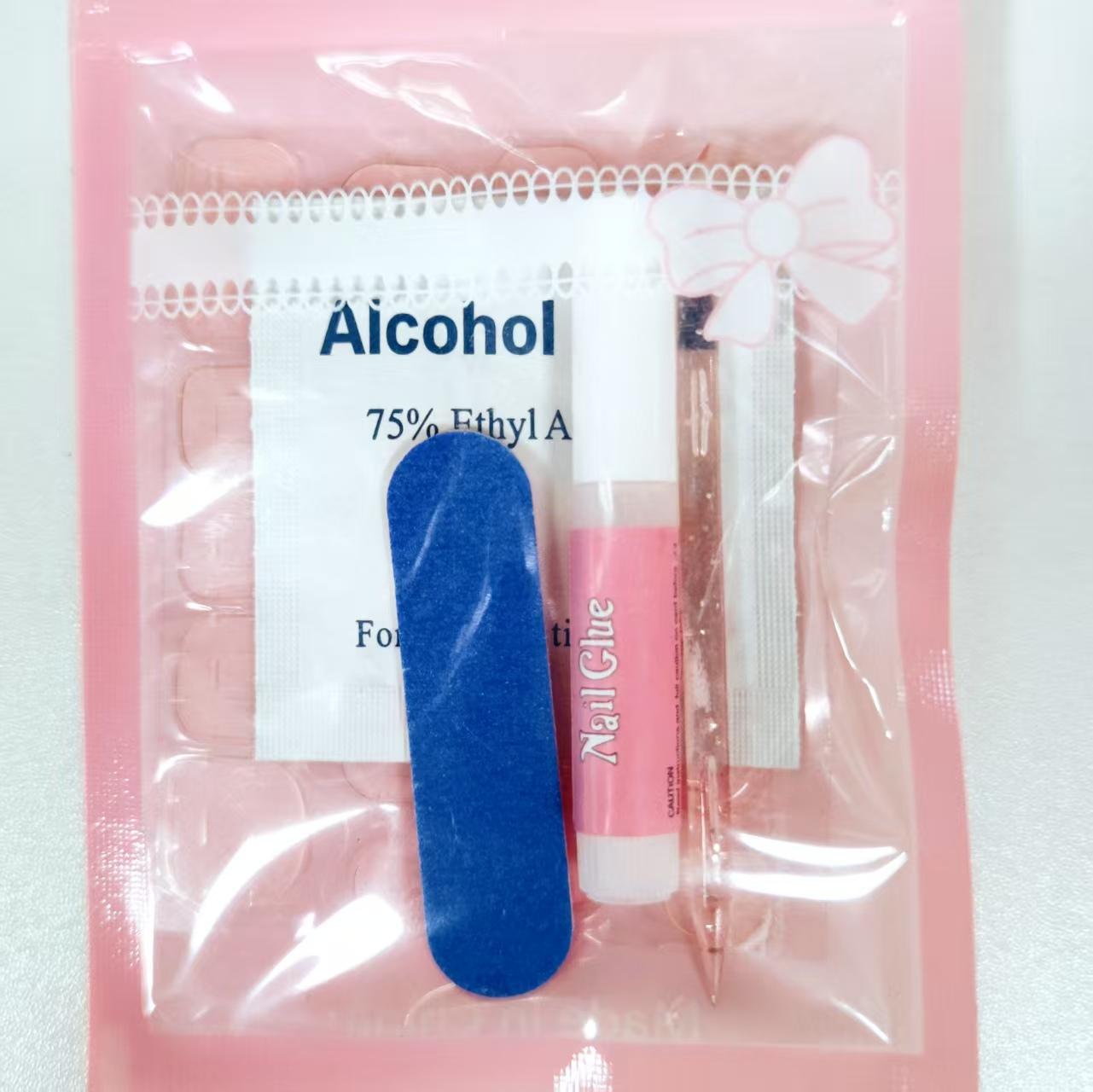 Live streaming mixed batch: 10 nail tips per box; complete wearable nail set; assorted designs; tools included.