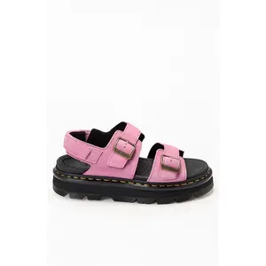 Dr Martens Women's Women's Pink Zebzag Suede Platform Sandals - Multicolor