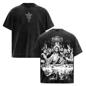 valentine shirts Jesus Christ “The Way The Truth The Life” Vintage Washed T-Shirt | Heavyweight Oversized Faith Streetwear