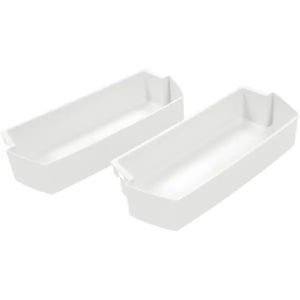 HECASA 2187172 WP2187172 Refrigerator Door Shelf Bin Replacement Parts, Lightweight White, Compatible with Whirlpool, Roper, KitchenAid, Kirkland Refrigerators, Replaces PS986890, AP3853103, PS328468 (2PCS)
