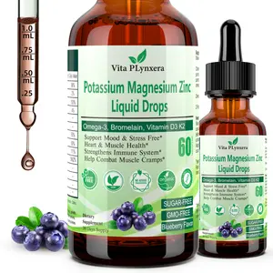 Potassium Magnesium Supplement Liquid Drops,Aspartate for Leg Cramp, Vascular Muscle & Electrolyte Balance Healthcare Zinc