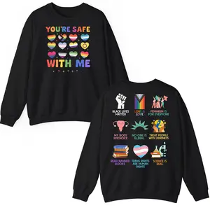 Equality Shirt, Human Rights shirt, Equal Rights, You Are Safe With Me Heart T-Shirt /Sweatshirt/Hoodie