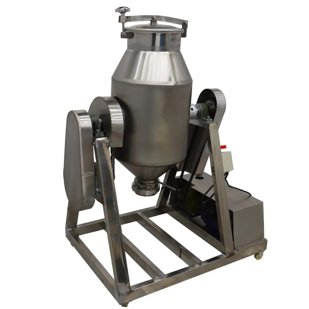 YOKOMA 60L Stainless Steel Dry Powder Mixer Drum Powder Blender ​Metal Metallurgy Powder Mixer 110V 2.2KW