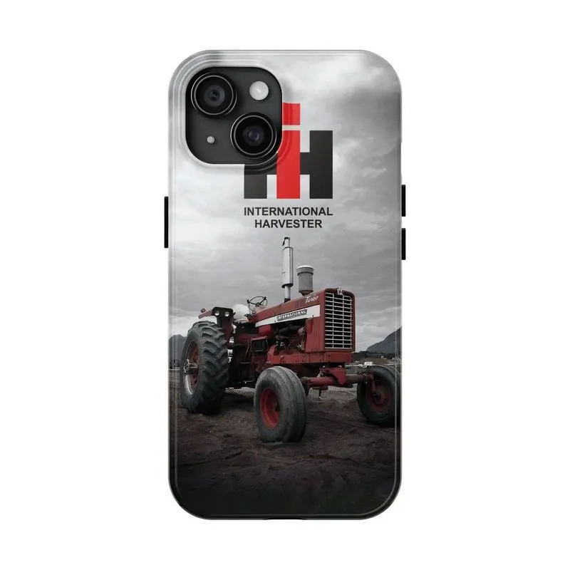CASE IH INTERNATIONAL HARVESTER FARMALL TRACTOR Phone Case, Gifts For Him, Tough Case for Apple iPhone 11, 12, 13, 14, 15, 16, 17 Pro Max Plus - Midwestern Farmer Core Country Aesthetic Tough Defender