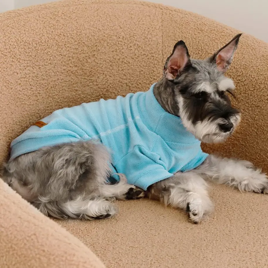 3 Pack Classic Fleece Dog Sweater, Turtleneck Dog Sweatshirt, Dog Winter Clothes for Small Dogs Boy Girl, Pet Pullover Jacket, Cat Apparel, Blue, Grey, Navy, Medium