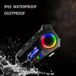 2026 New Motorcycle Helmet with Display Bluetooth Headset| IP65 Waterproof| 40H Battery Life| RGB Colorful Lights| Split Installation bluetooth-compatible