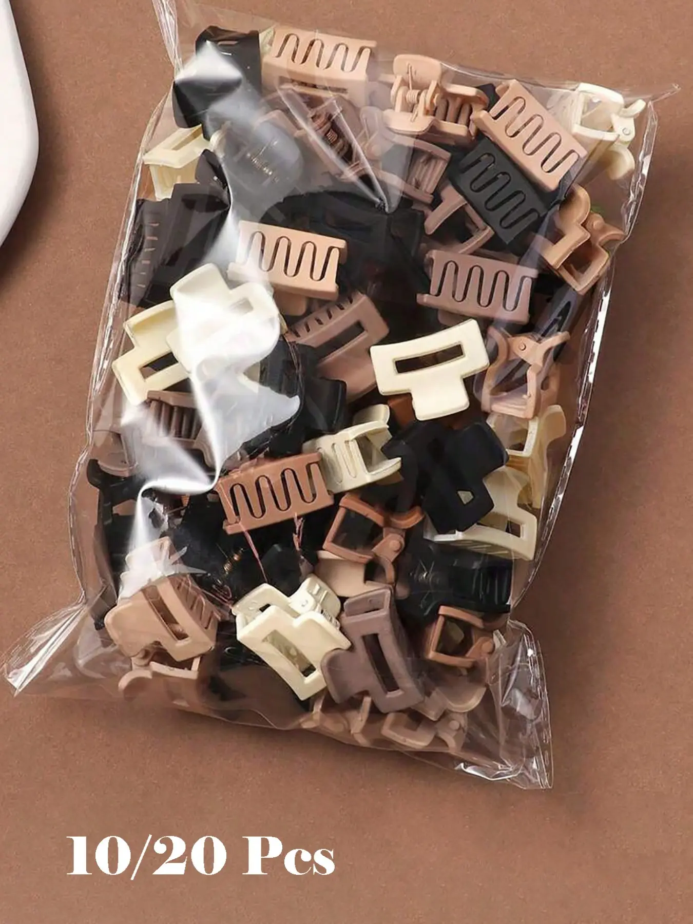 10/20pcs 2.5cm Mini Synthetic Hair Clips, Versatile Small Hair Claw, Retro Style Hair Clip, Fashion Hair Accessories for School