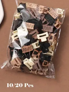 10/20pcs 2.5cm Fashionable Mini Hair Clips, Versatile Bangs Clip, Small Simple Hair Claw Clamp, Retro Vintage Style Hair Jaw Clip Hair Clamps Hair Clutch Hair Catcher Clip, School Stuff, College, Hair Claws Set
