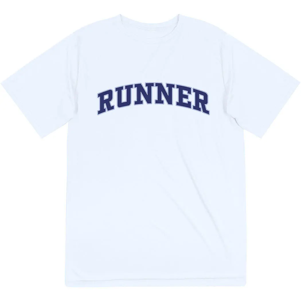 Men's Running Short Sleeve Athletic Performance Sports T-Shirt - Varsity, Graphic Print, Slogan, Text Print, Workout Ready, Graphic Print Sports T-Shirt
