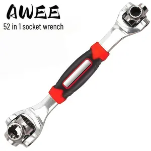 52-in-1 Universal Socket Wrench 8-19mm 360° Rotating Head Multi Tool for Auto Repair Home DIY Mechanic Hand Tools