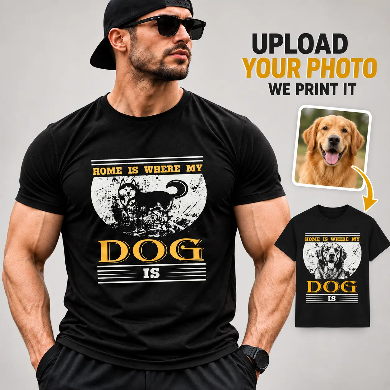 Custom Photo T-Shirt, Personalized Image or Text Print Tee, Unisex Short Sleeve Custom Graphic Shirt, Upload Your Photo Design, Personalized Gift