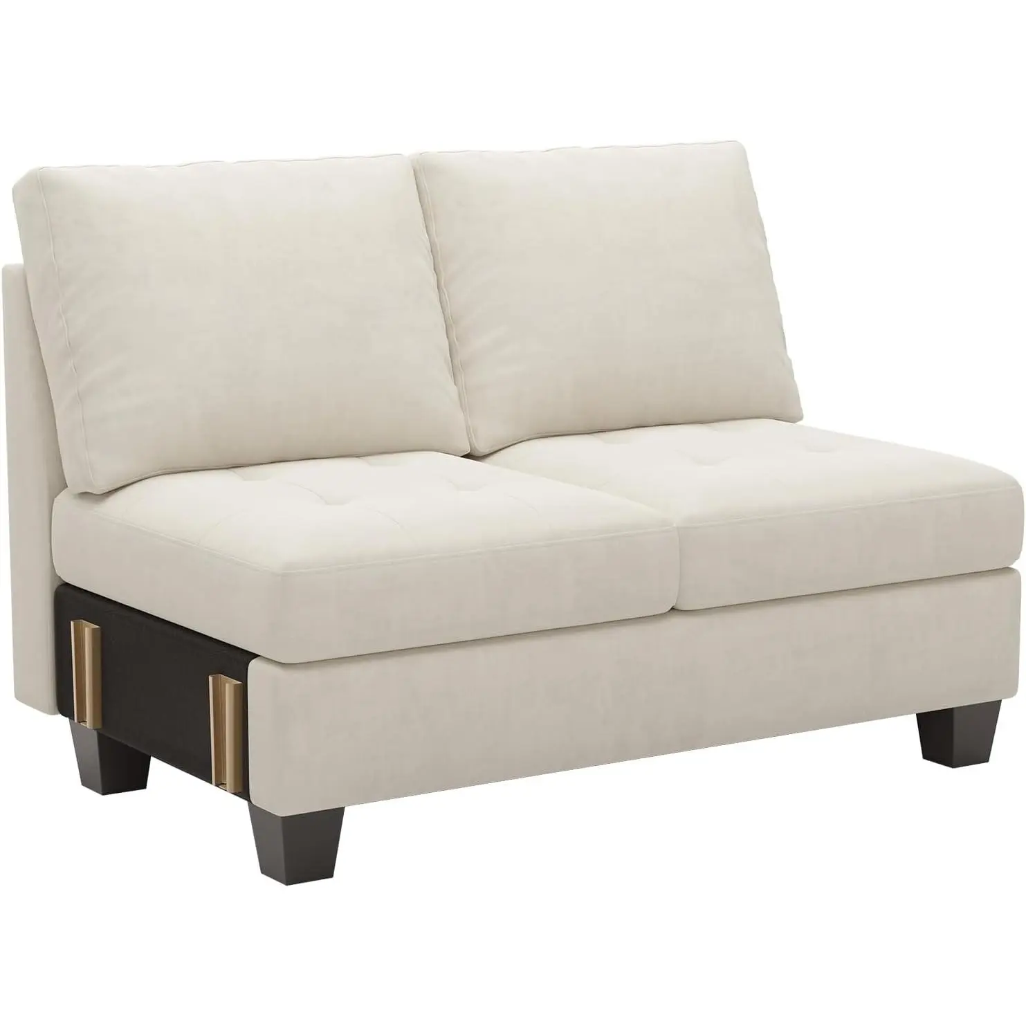 Belffin Long 2-Seat Modular Sectional Sofa Module - Aesthetic, Comfy, Modern Indoor Couch Furniture, Living Room[tiktokshopbacktoschool]
