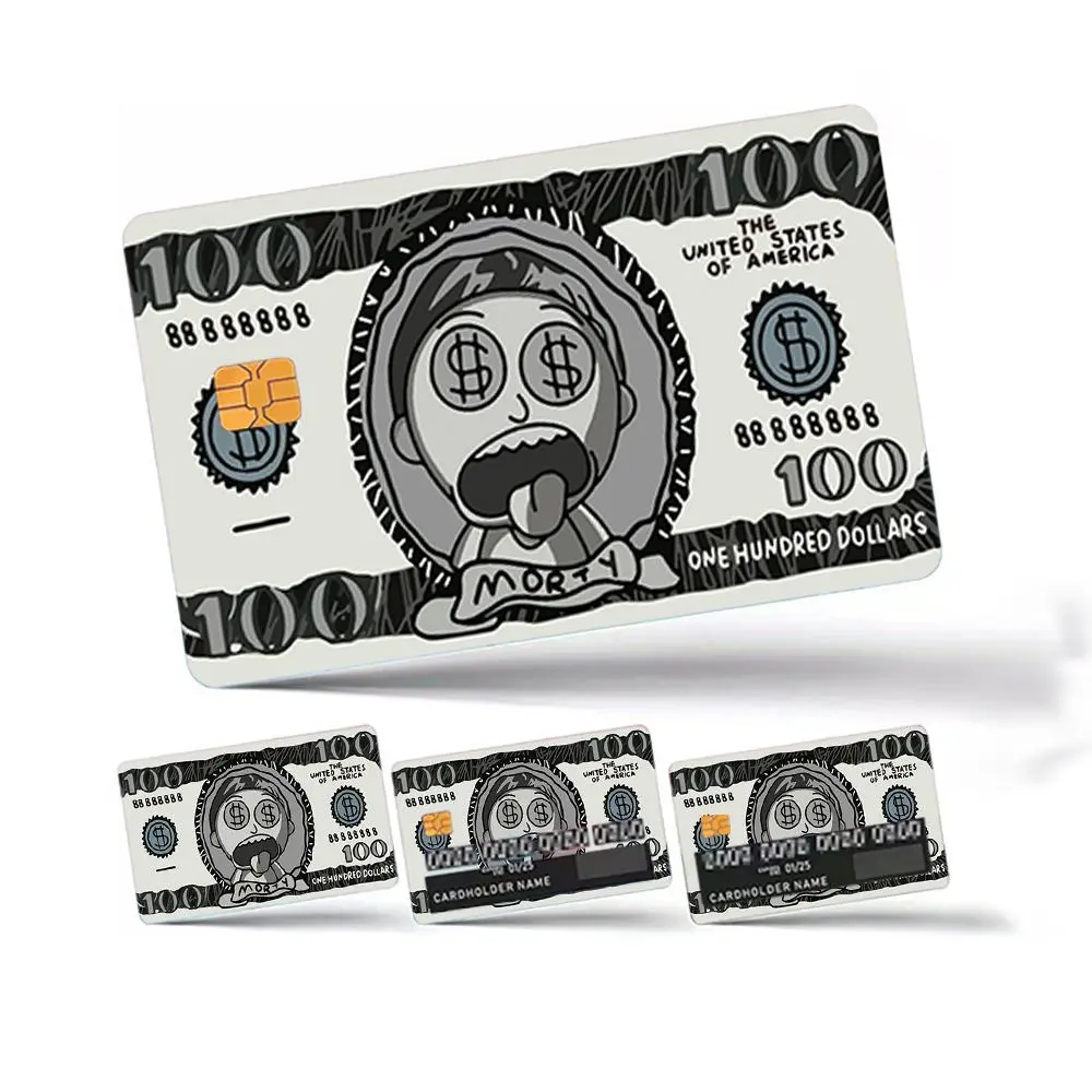Cartoon Pattern Credit Card Skin Sticker, 4 Counts Ultra-thin Waterproof Scratch Resistant Credit Card Skin Sticker, Personalized Bank Card Protector, DIY Decal Film, Customizable Stickers