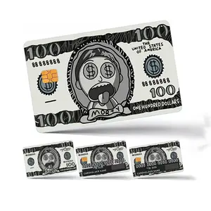 Cartoon Pattern Credit Card Skin Sticker, 4 Counts Ultra-thin Waterproof Scratch Resistant Credit Card Skin Sticker, Personalized Bank Card Protector, DIY Decal Film, Customizable Stickers