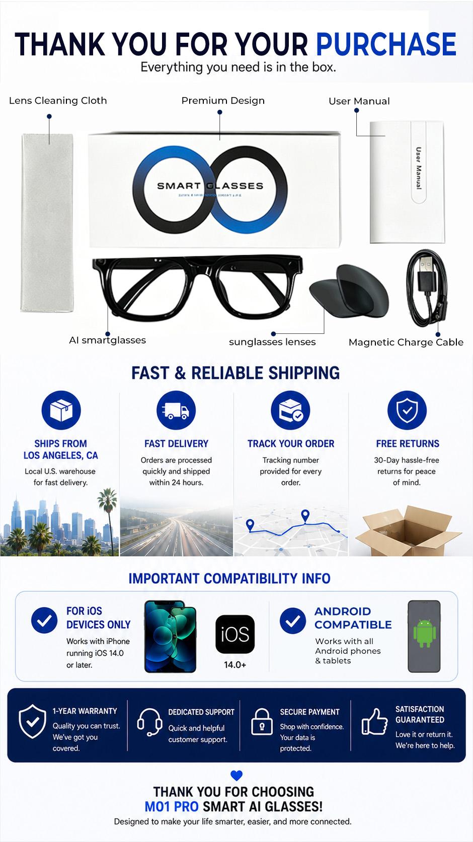 AI Smart Wearable Eye Glasses Camera - 8MP Digital Camera, Hands-Free Photo & Video Recording, Bluetooth Calls, Music Playback, App-Based Translation, Casual Minimalist Lightweight for Travel & Daily Use Cameraglasses smart glasses with camera glasses