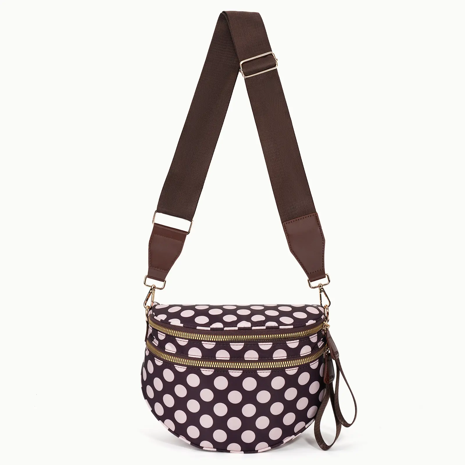 Coffee polka dot print