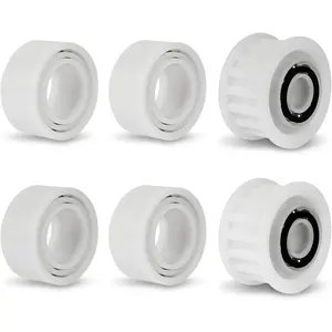Automatic Robotic Pool Cleaner Replacement Parts, Guide Wheels 4 Pack with 2 Pack Pulley Gears 3884997-R6 for Maytronics Dolphin, Nautilus CC Plus Pool Cleaner M200/M400/M500 &Dx3/Dx4/Dx6