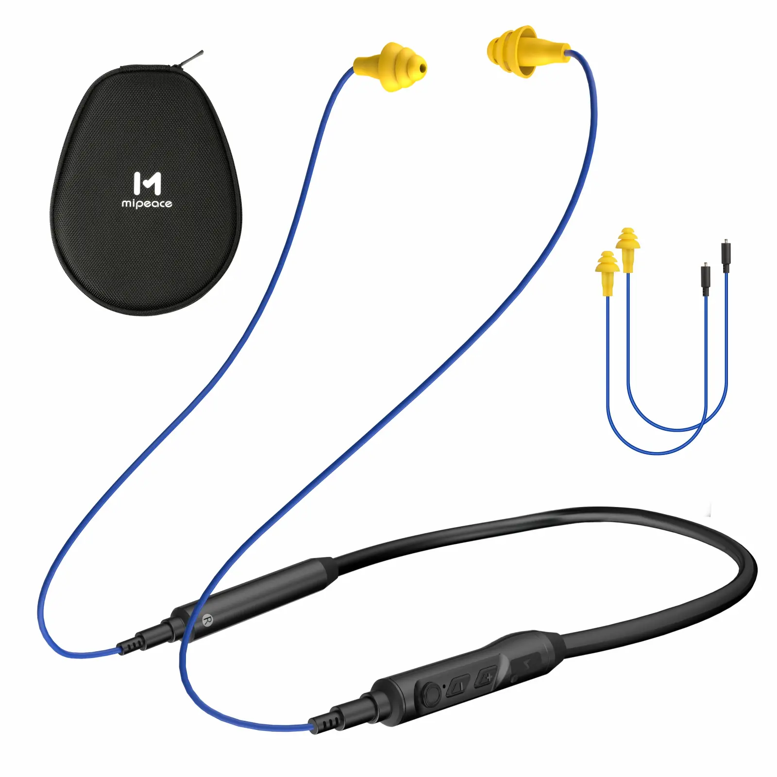 【Father's Day Gift】MIPEACE MI04N Work earplug Bluetooth Headphones, Neckband Safety earplug Work earbuds-29db Noise Reduction Hidden Bluetooth Headphones That Look Like Ear Plugs, IPX5 sweatproof, 19+Hour Battery