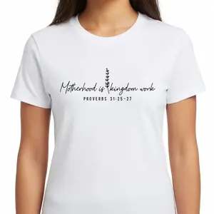 Motherhood is Kingdom Work Shirt, Bible Verse Tee, Floral Mama Shirt, Mother's Day Gift, Christian Mom Shirt, Religious Tee