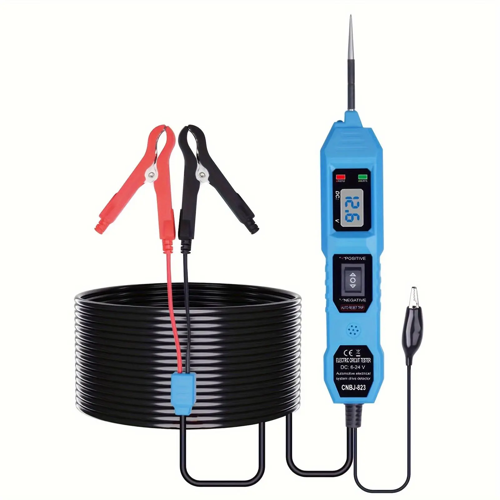 Automotive Circuit Tester - 3.5-36V DC Vehicle Diagnostic Tool for Car Owners, Digital Tester Kit with LED Voltage Display, Bright Light, Voltage Monitor, Essential Car Repair Power Probe Tools, Universal