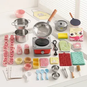 Real Mini Cooking Kitchen Set for Kids, Safe Real Food Making Playset with Complete Cooking Tools, Ideal Gift for Boys & Girls Ages 8-12
