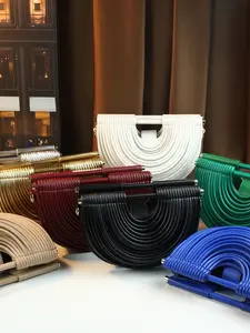 Trendy Noodle Design Half-Moon Crossbody Bag, Stylish Single Shoulder Handbag, Fashionable Small Satchel for Women, Casual Daily Use, Half Moon Purse