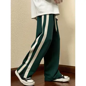 Mens Striped Cropped Pants - Super Comfortable Loose Fit with Adjustable Drawstring Waistband, Multiple Pockets, and Stylish Design for Casual Outdoor Activities, Travel, or Daily Wear
