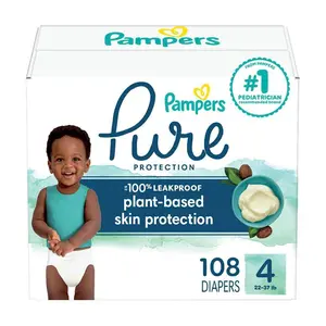 Pampers Pure Protection Diapers Pack - Size 4 - 108ct
